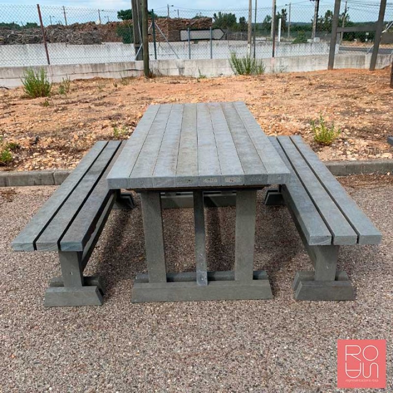 Taula de pícnic en plàstic reciclat Fàtima